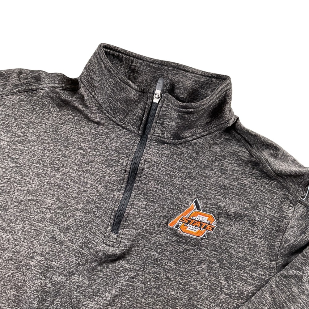 Sport-Tek‎ Oklahoma State Cowboys Pullover Gray 1/4 Zip Jacket Mens Medium